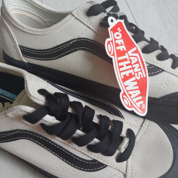 VANS NEW Style 36 DECON SF Salt Wash Marshmallow/Black - Picture 10 of 12